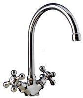 DEMM Waschtischarmatur, 1 Loch, Zweigriff, Sterling Nostalgie, Farbe: weiß, 2402, 04531.013.B, 2402