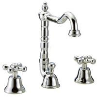 DEMM Waschtischarmatur, 3 Loch Sterling Nostalgie, gold, Farbe:Chrom/Gold!!, 2252,
