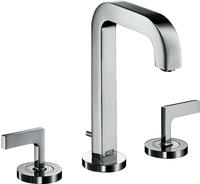 AXOR Citterio 3-Loch Waschtischarmatur mit Hebelgriffen ohne Platte Ausladung 14 cm,