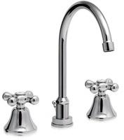 DEMM Waschtischarmatur, 3 Loch Sterling Nostalgie, Farbe:Chrom/Gold!!, 2250, 04231.024.CD