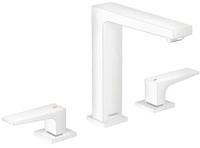 hansgrohe Metropol 3-Loch Waschtischarmatur 160 mit Hebelgriffen und Push-Open