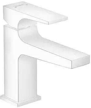 Hansgrohe Einhebel-Waschtischmischer Metropol 100 mit Push-Open Ablaufgarnitur wei&szlig;matt (32500700)