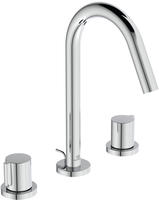 Ideal Standard Joy 3-Loch Waschtischarmatur mit Ablaufgarnitur, Badarmaturen,