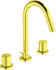 Ideal Standard Joy 3-Loch-Waschtischarmatur 127mm mit Ablaufgarnitur brushed gold (BC783A2)