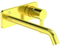 Ideal Standard Joy Wand-Waschtischarmatur eckig 225mm brushed gold (A7381A2)