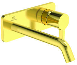 Ideal Standard Joy Wand-Waschtischarmatur eckig 180mm brushed gold (A7380A2)