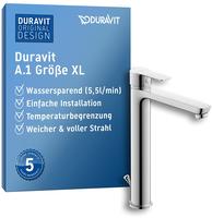 Duravit - A.1 Xl Waschtischmischer, Mit Ablaufgarnitur, Ausladung