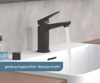 Schütte Raven Waschtischarmatur schwarz matt (34016) – Elegantes Design und hochwertige Verarbeitung