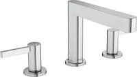 hansgrohe Finoris 3-Loch Waschtischarmatur 110 mit Push-Open Ablaufgarnitur,