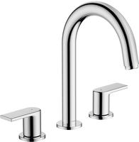 hansgrohe Vernis Shape 3-Loch Waschtischarmatur mit Zugstangen-Ablaufgarnitur,