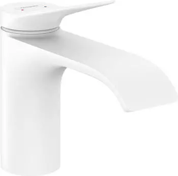 Hansgrohe Vivenis 80 mit Zugstangen-Ablaufgarnitur wei&szlig; matt (75010700)