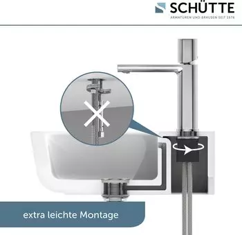 Schütte New York chrom (33610) – Einhebelmischer für einfache Bedienung