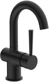 Sch&uuml;tte Cornwall mit mit Ablaufgarnitur Pop Up schwarz matt (79016)