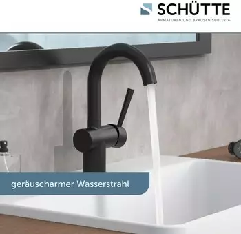 Schütte Cornwall mit mit Ablaufgarnitur Pop Up schwarz matt (79016) – Funktionalität und einfache Bedienung