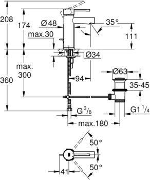 GROHE 4005176698347 – Klassische Bauform für unkomplizierte Montage