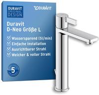 Duravit D-Neo Einhebel-Waschtischmischer L mit Zugstange, Badarmaturen,...