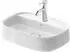 Duravit Zencha Aufsatzbecken mit Hahnlochbank 550 x 390 mm weiß (2374550071)