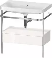 Duravit Happy D.2 Plus c-shaped Waschtisch ohne Hahnloch, 77,5 x 49 cm, mit 1