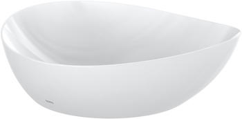 TOTO TA Aufsatzwaschtisch 465mm o HL m &Uuml;berlauf asymmetrisch wei&szlig;