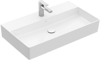 Villeroy & Boch Memento 2.0 TitanCeram geschliffen 80x47x14x14cm Hahnlochposition mittig Pure Black 4A228GR7