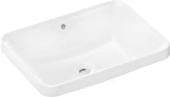 Hansgrohe Hansgrohe Xuniva Q Einbauwaschtisch, SmartClean, mit &Uuml;berlauf, ohne Hahnloch, 550x400mm, wei&szlig;, 61066450 - 61066450