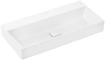 Hansgrohe hansgrohe Xevolos E Waschtisch, ohne &Uuml;berlauf, 1000x480mm, SmartClean, ungeschliffen, mit Ablaufgarnitur, 6110, Ausf&uuml;hrung: ohne Hahnloch - 61101450