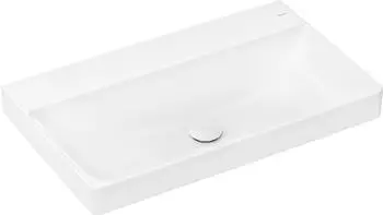 Hansgrohe hansgrohe Xelu Q Waschtisch, 800x480, wandh&auml;ngend, ohne &Uuml;berlauf, Wei&szlig;, 6102, Farbe: Wei&szlig;/ohne Hahnloch - 61021450