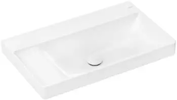 Hansgrohe hansgrohe Xelu Q Waschtisch mit Ablage links, 800x480, wandh&auml;ngend, ohne &Uuml;berlauf, Wei&szlig;, 6103, Farbe: Wei&szlig;/ohne Hahnloch - 61032450