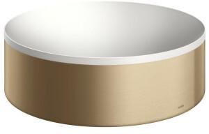 Hansgrohe hansgrohe AXOR Suite Aufsatzwaschtisch, rund, D 300mm, mit Metallrahmen, ohne Überlauf, SolidSurface, 42000, Farbe: Brushed Bronze - 42000140