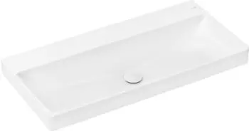 Hansgrohe hansgrohe Xelu Q Waschtisch, 1000x480, wandh&auml;ngend, ohne &Uuml;berlauf, Wei&szlig;, 6103, Farbe: ohne Hahnloch - 61038450