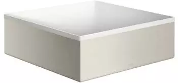 Hansgrohe hansgrohe AXOR Suite Aufsatzwaschtisch, eckig, 285x285mm, mit Metallrahmen, ohne Überlauf, SolidSurface, 42002, Farbe: Stainless Steel Optic - 42002800