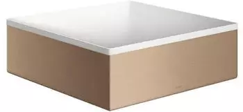 Hansgrohe hansgrohe AXOR Suite Aufsatzwaschtisch, eckig, 285x285mm, mit Metallrahmen, ohne &Uuml;berlauf, SolidSurface, 42002, Farbe: Brushed Red Gold - 42002310