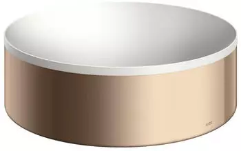 Hansgrohe hansgrohe AXOR Suite Aufsatzwaschtisch, rund, D 300mm, mit Metallrahmen, ohne &Uuml;berlauf, SolidSurface, 42000, Farbe: Polished Red Gold - 42000300