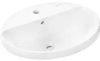 hansgrohe Xuniva D Einbauwaschtisch 55 x 45 cm, mit 1 Hahnloch, mit &Uuml;berlauf,...