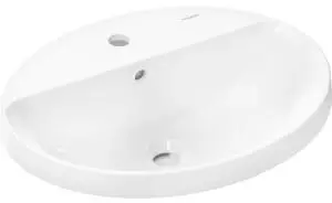 Hansgrohe Hansgrohe Xuniva D Einbauwaschtisch, SmartClean, mit &Uuml;berlauf, 1 Hahnloch, 550x450mm, wei&szlig;, 61060450 - 61060450