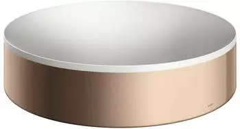 Hansgrohe hansgrohe AXOR Suite Aufsatzwaschtisch, rund, D 400mm, mit Metallrahmen, ohne Überlauf, SolidSurface, 42001, Farbe: Polished Red Gold - 42001300