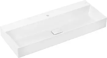 Hansgrohe Hansgrohe Xevolos E Aufsatzwaschtisch, 1 Hahnloch, ohne &Uuml;berlauf, geschliffen, SmartClean, 1200x480mm, mit Ablaufgarnitur, wei&szlig;, 61113450 - 61113450
