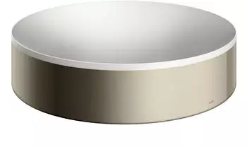Hansgrohe hansgrohe AXOR Suite Aufsatzwaschtisch, rund, D 400mm, mit Metallrahmen, ohne &Uuml;berlauf, SolidSurface, 42001, Farbe: Polished Nickel - 42001830