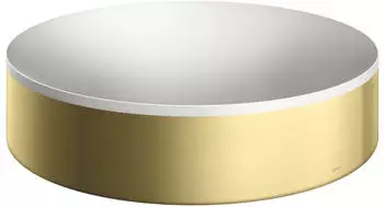 Hansgrohe hansgrohe AXOR Suite Aufsatzwaschtisch, rund, D 400mm, mit Metallrahmen, ohne &Uuml;berlauf, SolidSurface, 42001, Farbe: Brushed Brass - 42001950
