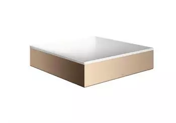 Hansgrohe hansgrohe AXOR Suite Aufsatzwaschtisch, eckig, 400x400mm, mit Metallrahmen, ohne &Uuml;berlauf, SolidSurface, 42003, Farbe: Polished Red Gold - 42003300