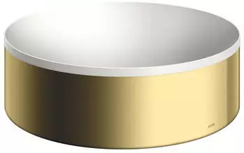Hansgrohe hansgrohe AXOR Suite Aufsatzwaschtisch, rund, D 300mm, mit Metallrahmen, ohne &Uuml;berlauf, SolidSurface, 42000, Farbe: Polished Gold Optic - 42000990