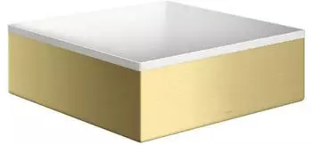 Hansgrohe hansgrohe AXOR Suite Aufsatzwaschtisch, eckig, 285x285mm, mit Metallrahmen, ohne Überlauf, SolidSurface, 42002, Farbe: Brushed Brass - 42002950