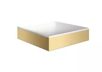 Hansgrohe hansgrohe AXOR Suite Aufsatzwaschtisch, eckig, 400x400mm, mit Metallrahmen, ohne Überlauf, SolidSurface, 42003, Farbe: Brushed Gold Optic - 42003250