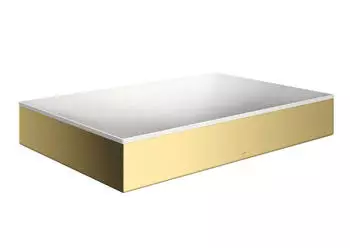 Hansgrohe hansgrohe AXOR Suite Aufsatzwaschtisch, eckig, 600x600mm, mit Metallrahmen, ohne &Uuml;berlauf, SolidSurface, 42004, Farbe: Polished Gold Optic - 42004990