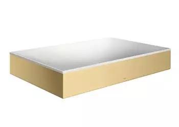 Hansgrohe hansgrohe AXOR Suite Aufsatzwaschtisch, eckig, 600x600mm, mit Metallrahmen, ohne Überlauf, SolidSurface, 42004, Farbe: Brushed Gold Optic - 42004250