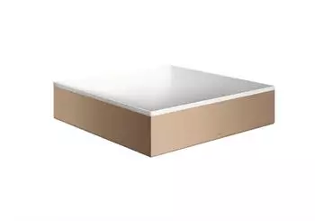 Hansgrohe hansgrohe AXOR Suite Aufsatzwaschtisch, eckig, 400x400mm, mit Metallrahmen, ohne &Uuml;berlauf, SolidSurface, 42003, Farbe: Brushed Red Gold - 42003310