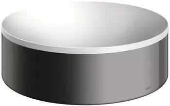 Hansgrohe hansgrohe AXOR Suite Aufsatzwaschtisch, rund, D 300mm, mit Metallrahmen, ohne &Uuml;berlauf, SolidSurface, 42000, Farbe: Polished Black Chrome - 42000330