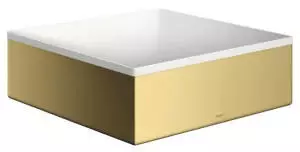 Hansgrohe hansgrohe AXOR Suite Aufsatzwaschtisch, eckig, 285x285mm, mit Metallrahmen, ohne Überlauf, SolidSurface, 42002, Farbe: Polished Gold Optic - 42002990