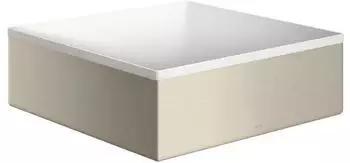 Hansgrohe hansgrohe AXOR Suite Aufsatzwaschtisch, eckig, 285x285mm, mit Metallrahmen, ohne Überlauf, SolidSurface, 42002, Farbe: Brushed Nickel - 42002820