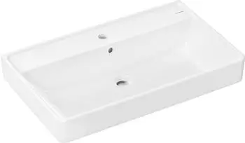 Hansgrohe Hansgrohe Xanuia Q Aufsatzwaschtisch, mit Hahnloch, mit Überlauf, geschliffen, 800x480mm, weiß, 60250450 - 60250450